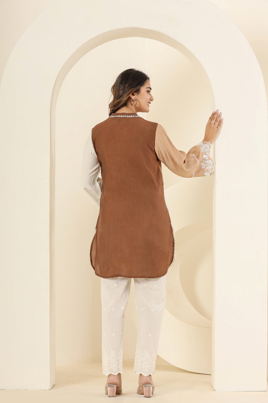 Cocoa Contrast Co-ord Set