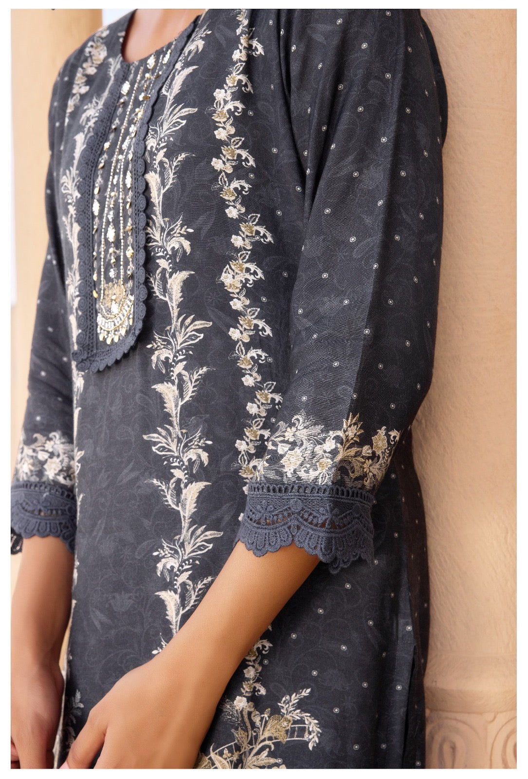 Timeless Noir Three Piece Suit Set