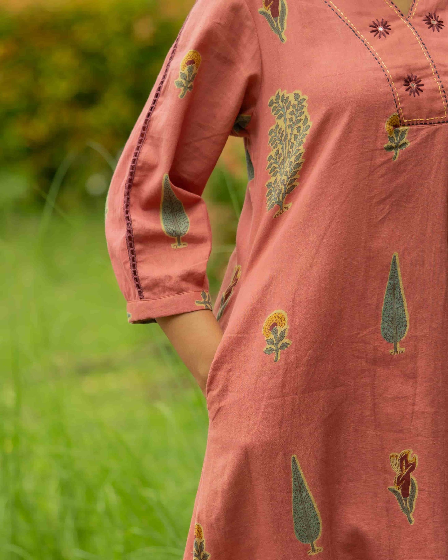 Rust Raaga Cotton Co-ord Set