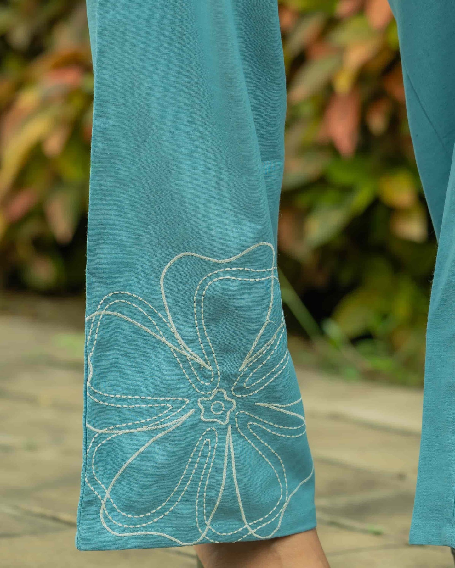 Sky Blue Thread Work Co-ord Set