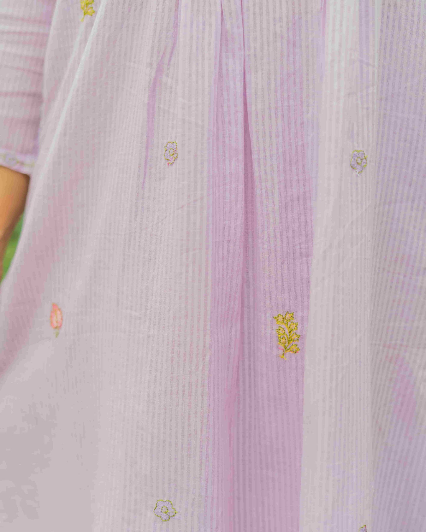 Lavender Hand Embroidered Set