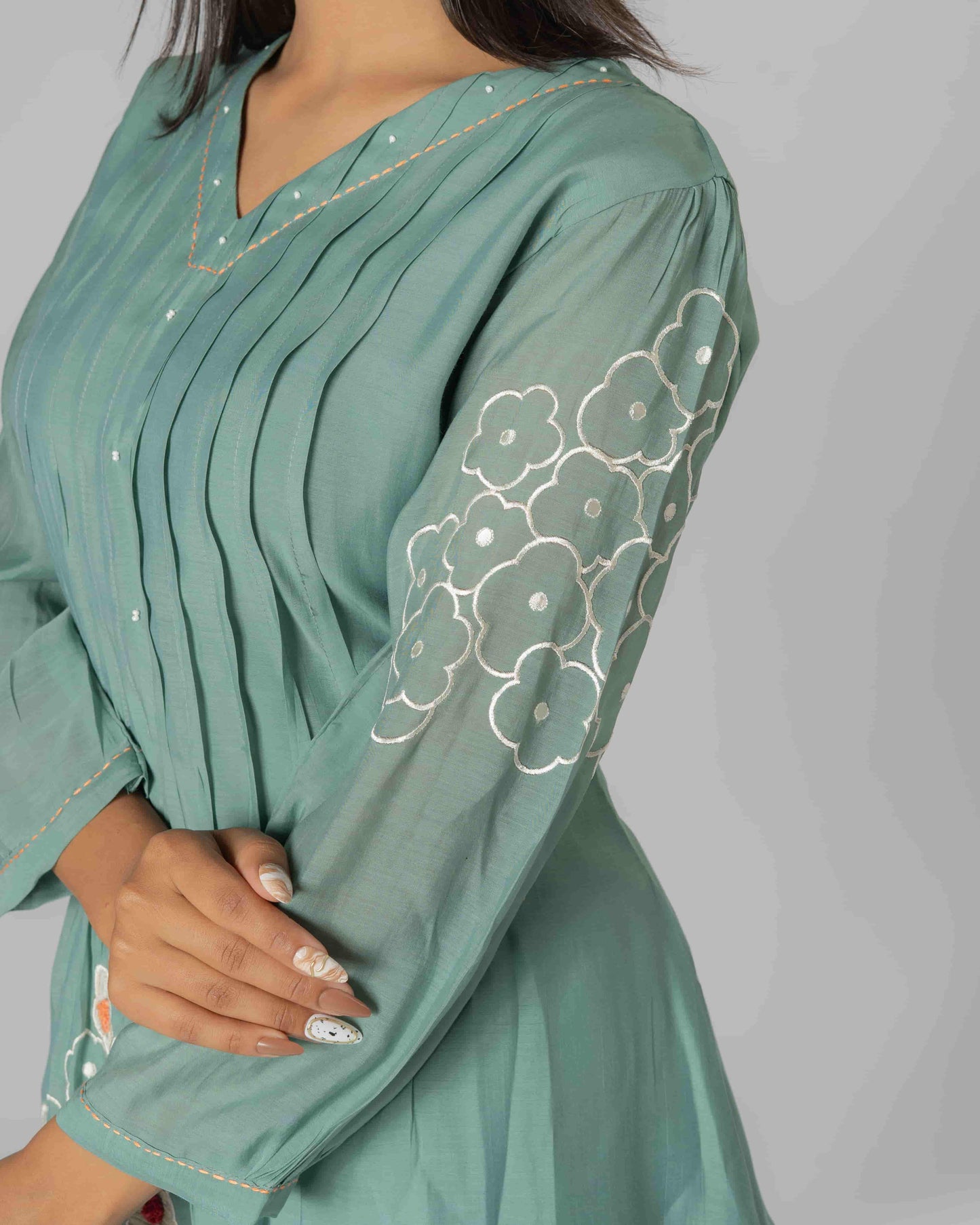 Aqua Petals Chic Co-ord Set
