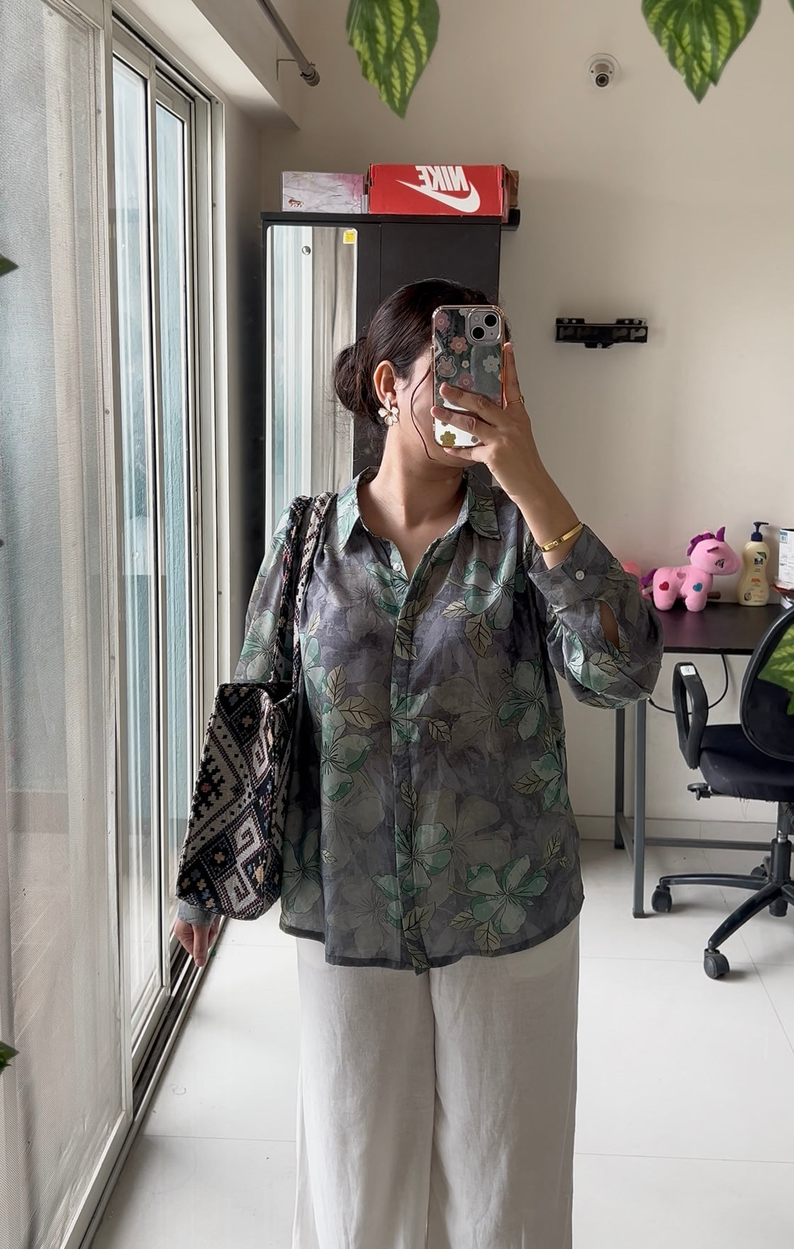 Ocean Petals Muslin Shirt