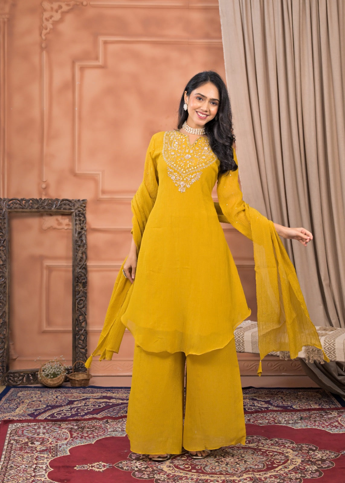Yellow Radiance Sharara Set