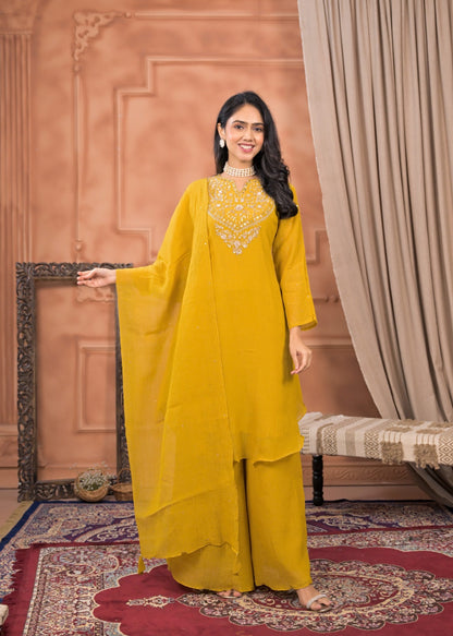Yellow Radiance Sharara Set