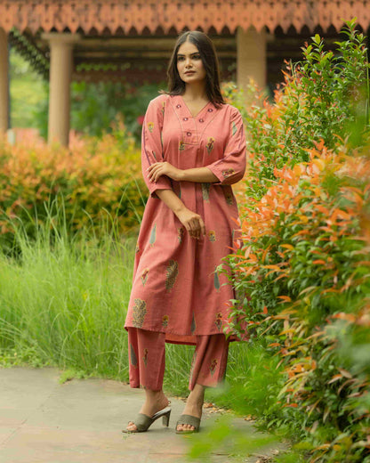 Rust Raaga Cotton Co-ord Set