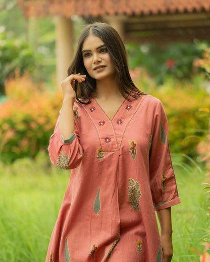 Rust Raaga Cotton Co-ord Set