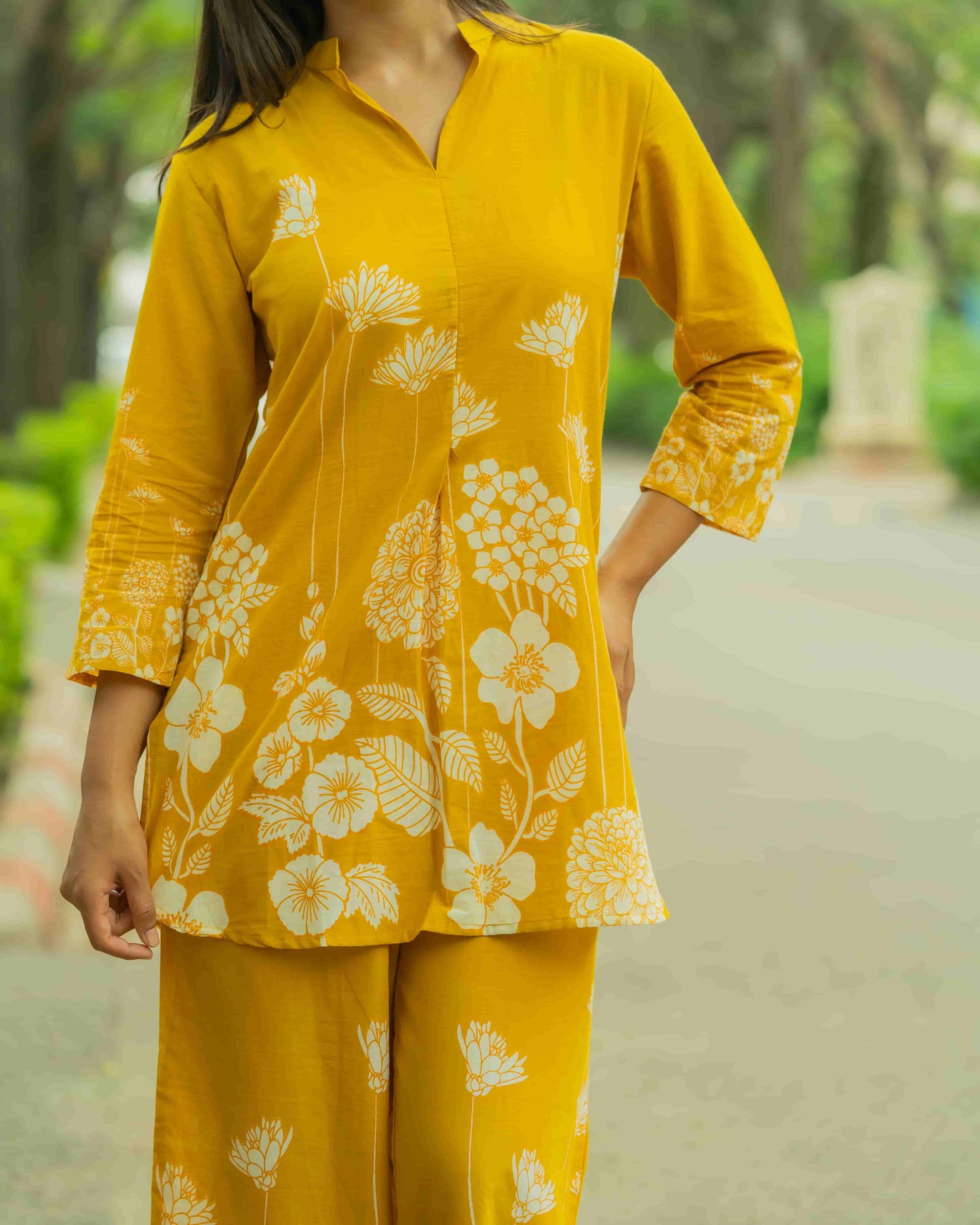 Yellow Printed Co-ord Set