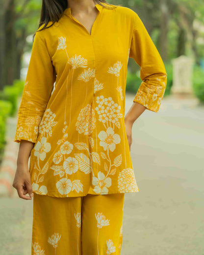 Yellow Printed Co-ord Set