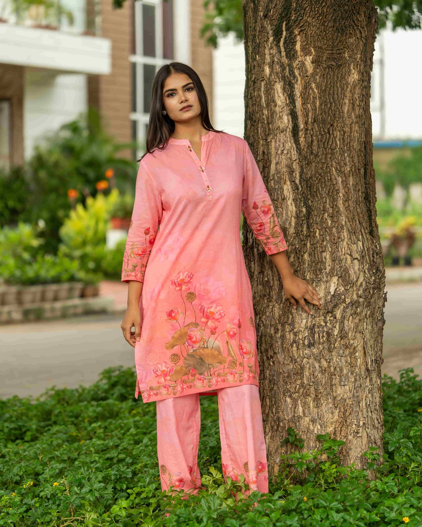 Pink Floral Printed Co-ord Set