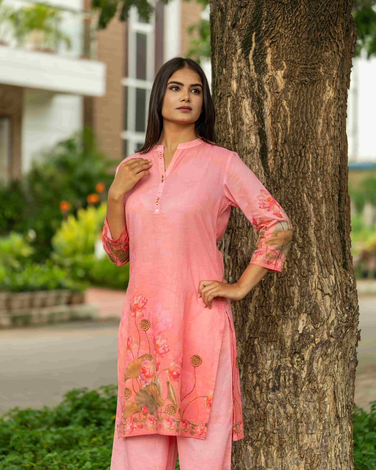 Pink Floral Printed Co-ord Set