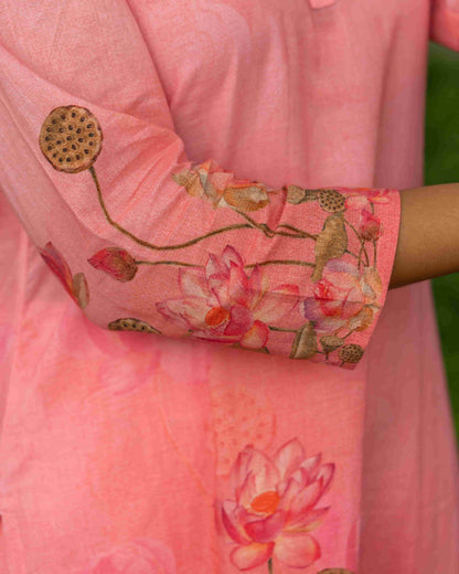 Pink Floral Printed Co-ord Set