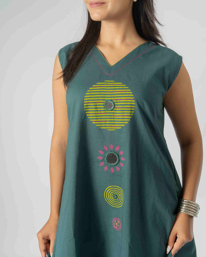 Green Gleam Mirror Set