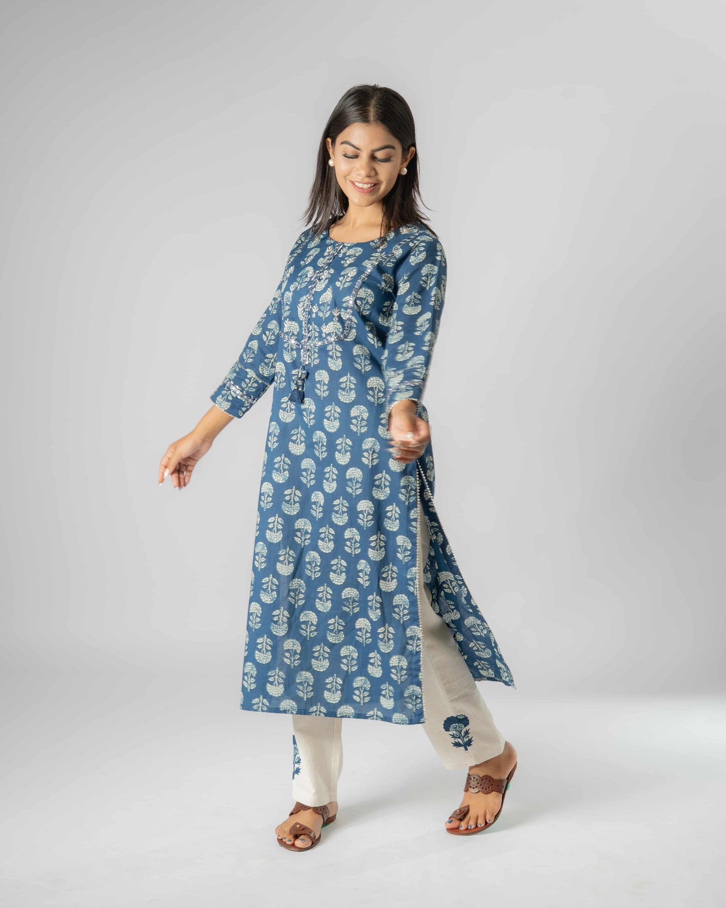 Indigo Bloom Co-ord Set