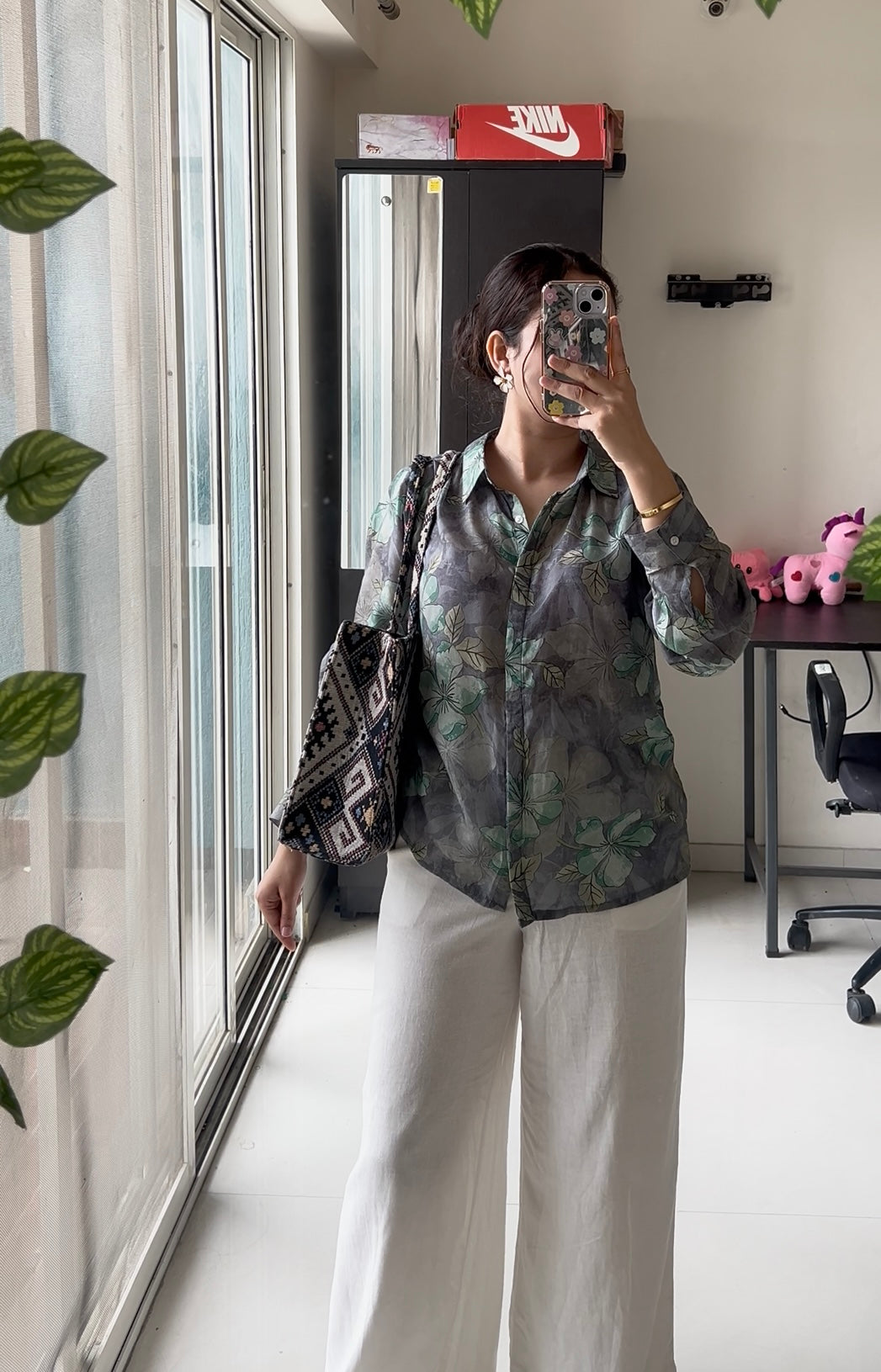 Ocean Petals Muslin Shirt