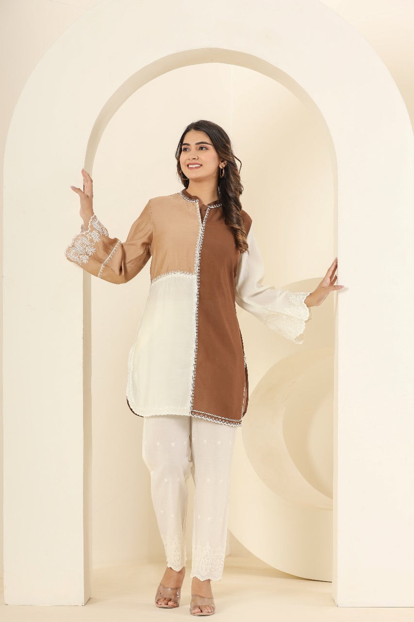 Cocoa Contrast Co-ord Set