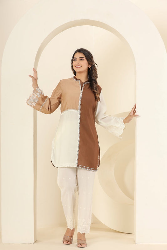 Cocoa Contrast Co-ord Set