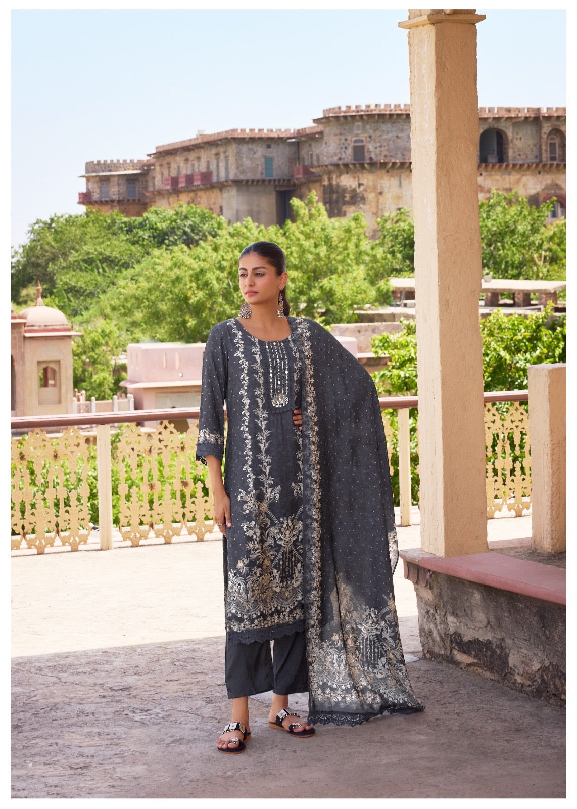 Timeless Noir Three Piece Suit Set